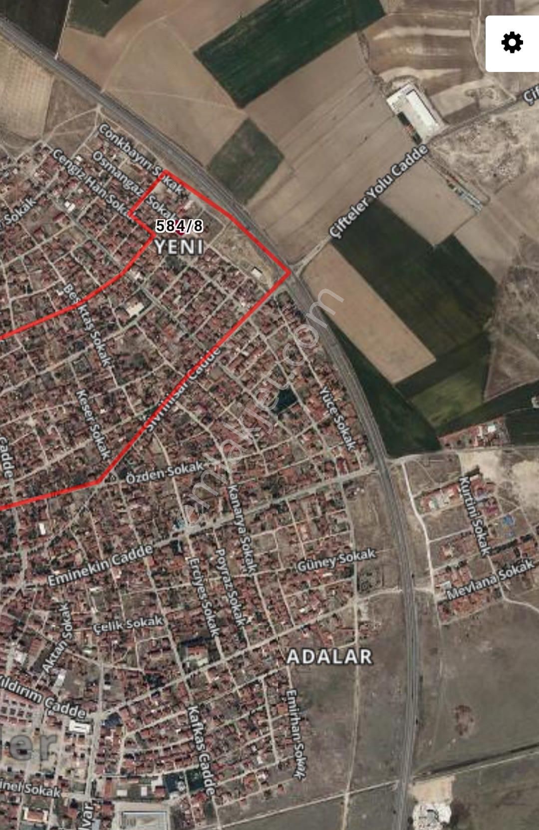 Çifteler Yeni Mah. Çevre Yolunun Yanında Köşe Başı Satılık Arsa
