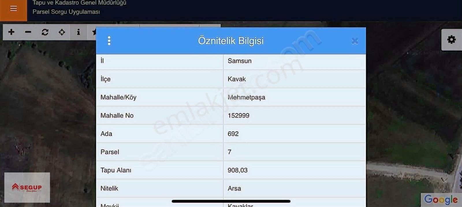 Kavak Mehmet Pasa Mah. 908 M2 Satılık 4 Kata İmarlı Arsa