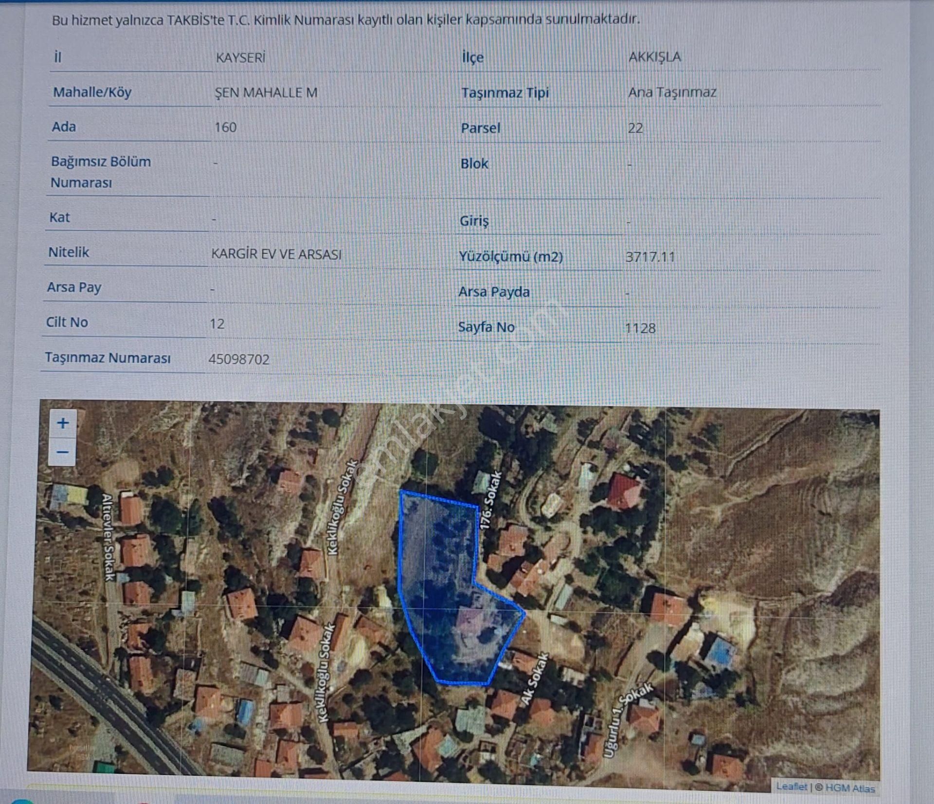 Acil Satılık 3.717.11 M² Arsa İçerisinde İki Katlı Ev
