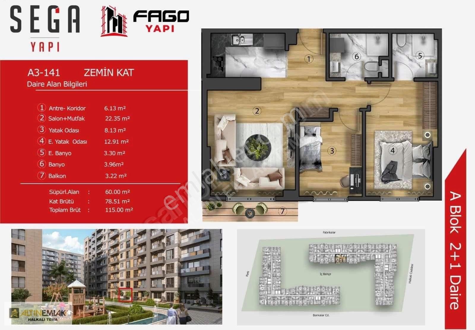 Sefaköy Sega Life 2+1 115m2 Bahçe Katı Satılık Daire Fırsatı