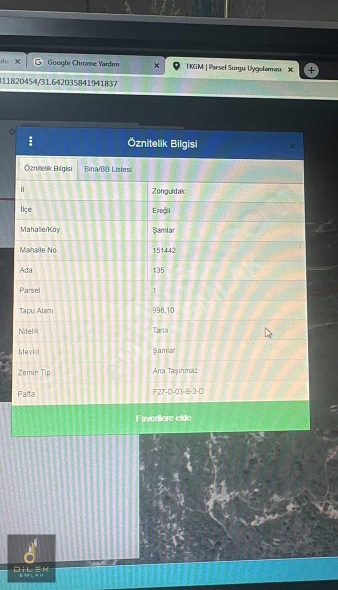 Zonguldak Ereğli Ramazanlı Sınırında Satılık Dilek Emlak'tan