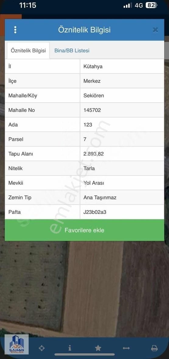 Şahan'dan Sekiören Köyünde Yola Cepheli Satılık Tarla
