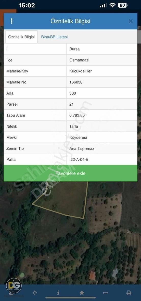 Bursa Osmangazi Küçükdeliler Satılık Hobi Bahçesi - Görsel 2