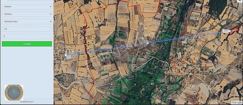 Domaniçe 2km Mesafe Uzaklığında Satılık Yatırımlık Tarla