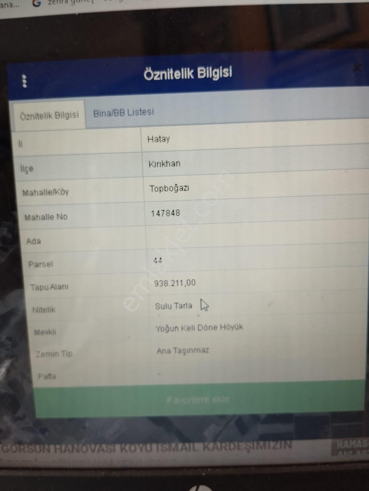 Kırıkhan Topbogazı Köyü Ne İkinci Parsel Arazi 938 Dönüm
