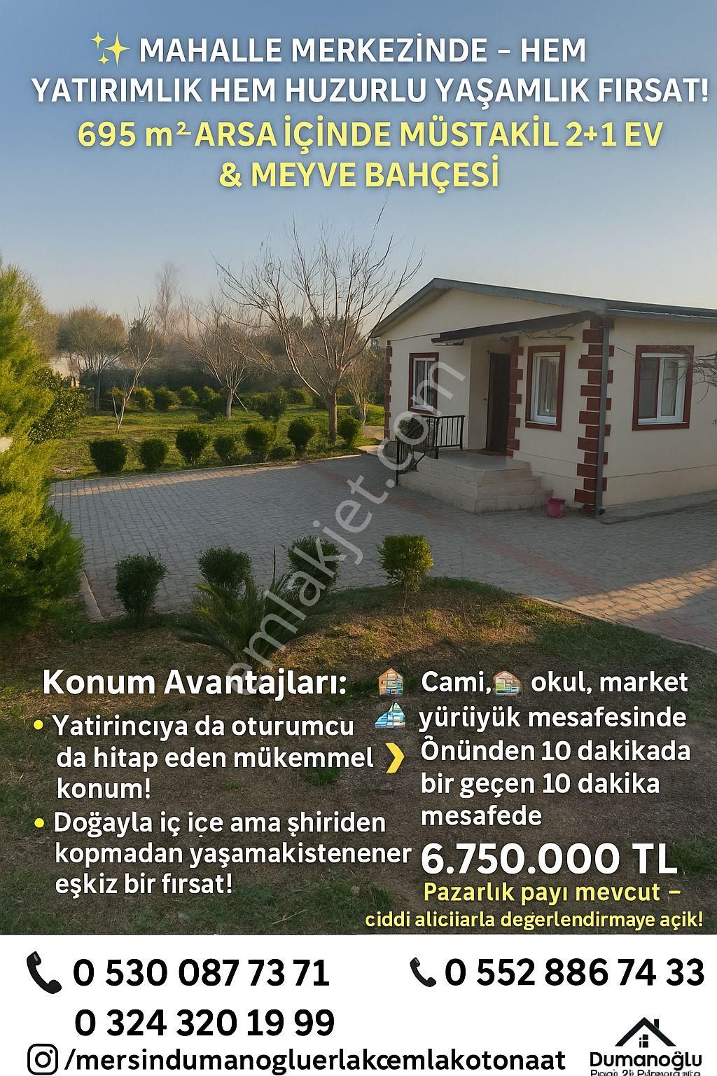 ✨ Mahalle Merkezinde – Hem Yatırımlık Hem Huzurlu Yaşamlık Fırsat! ✨695 M² Arsa