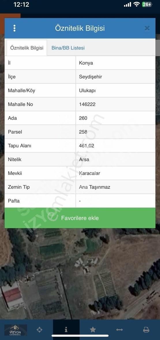 Ulukapı Karacalar Mevkii Satılık Arsa