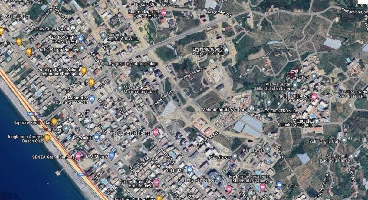 Alanya Mahmutlar Mahallesinde Konut İmarlı Yerleşim Yeri İçinde,denize Yakın Arsa