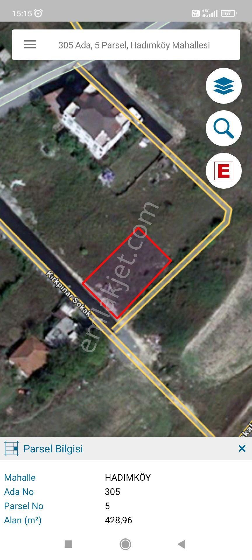 Hadımköy Merkez Satılık 429 M2 Arsa