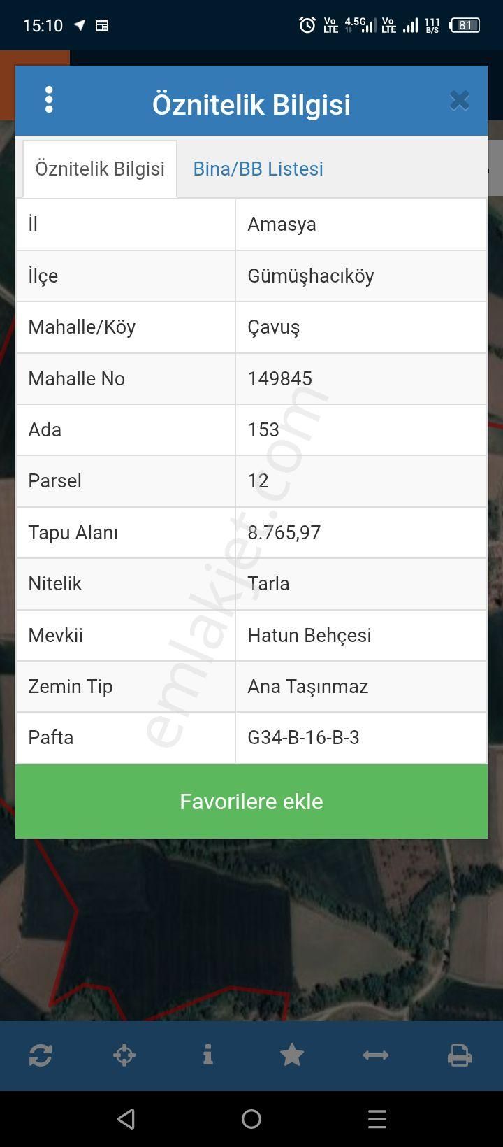 Satılık Tarla Çavuşköy
