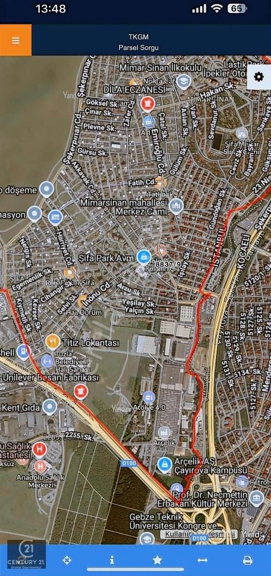 Tuzla'da Cadde Üzerinde Ticari + Konut İmarlı Satılık Arsa