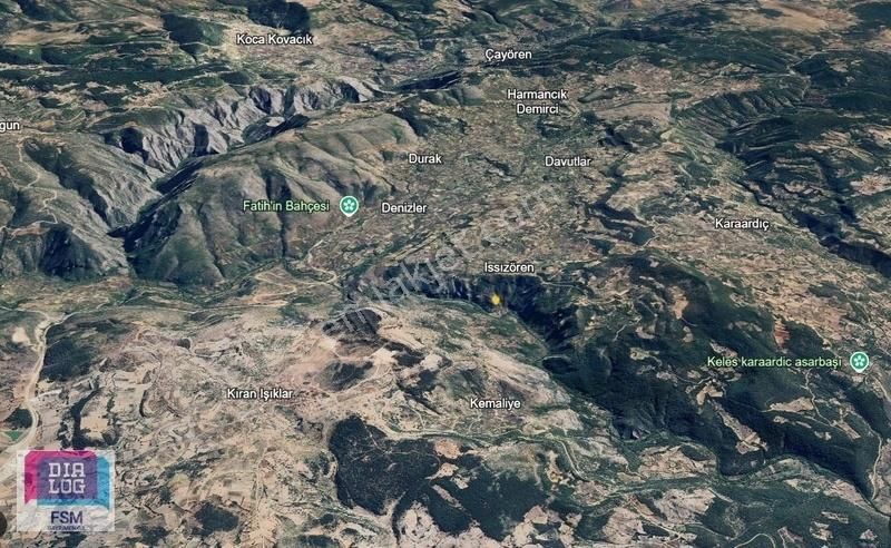 Bursa Keles Issızören'de 616m² Satılık Tarla