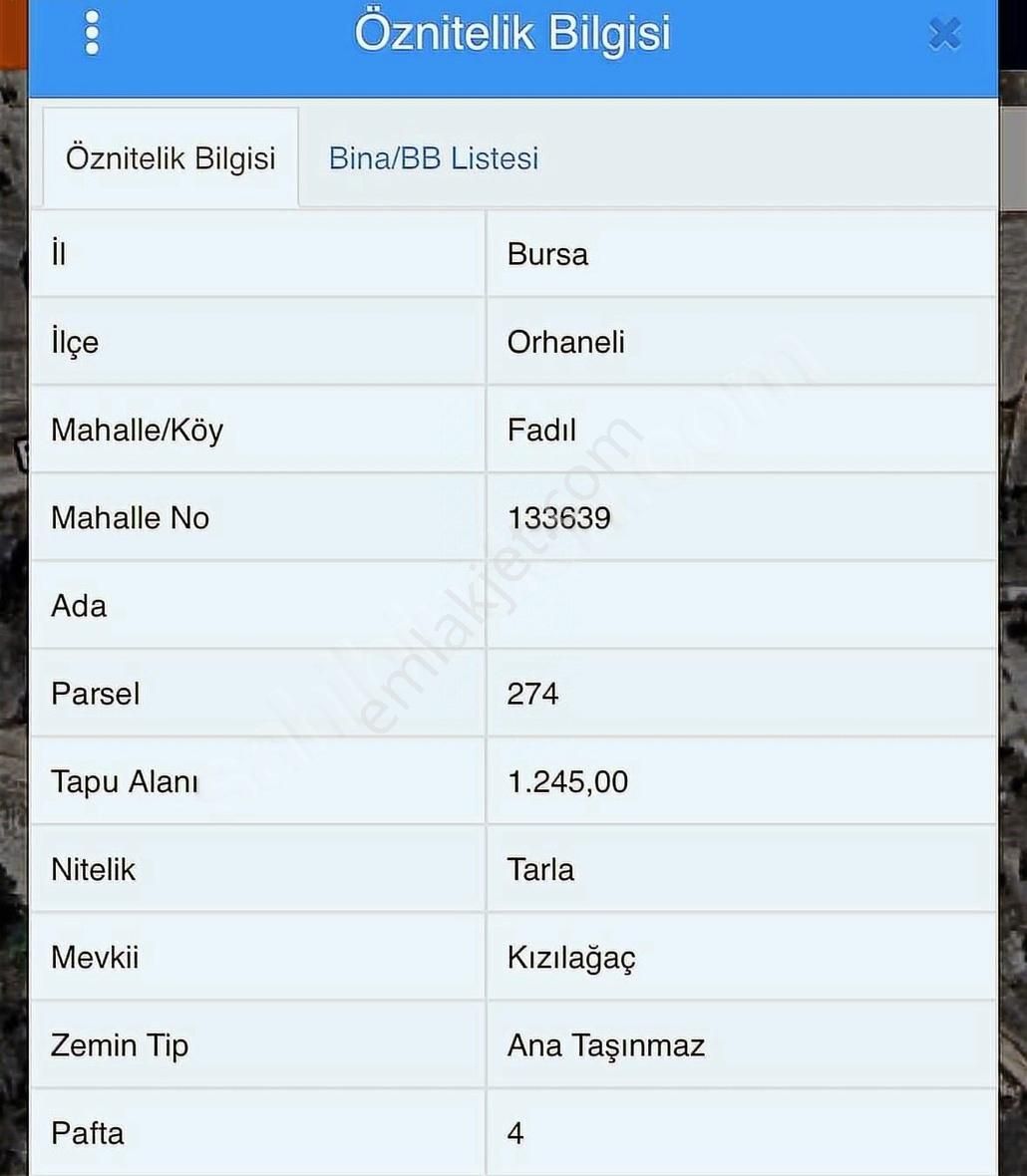 Orhaneli Fadıl Da Satılık İmarlı Arsa