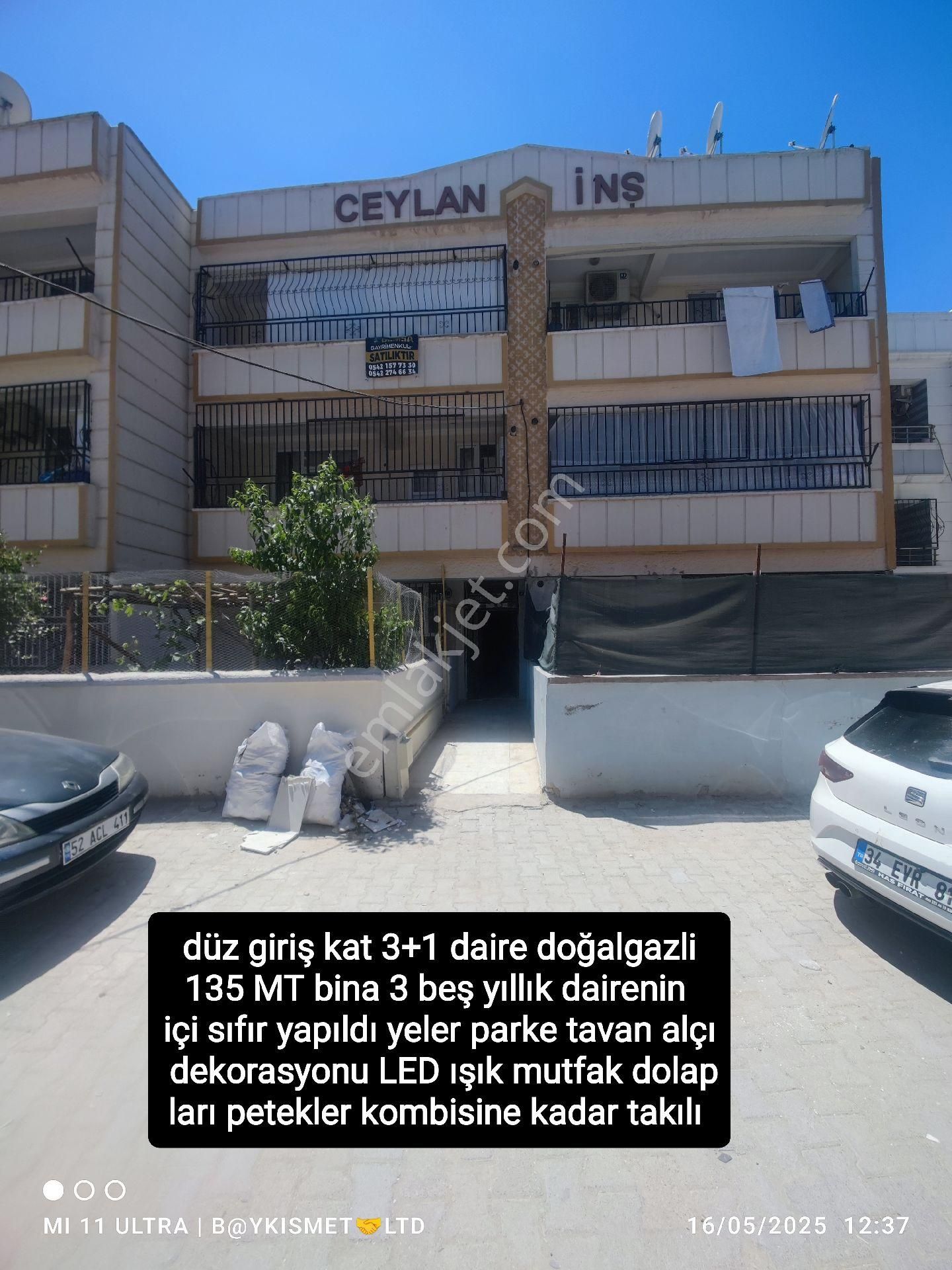 Düz Giriş 4 Odalı Ahmet Yasevi Cazibe İş Merkezi Arkası