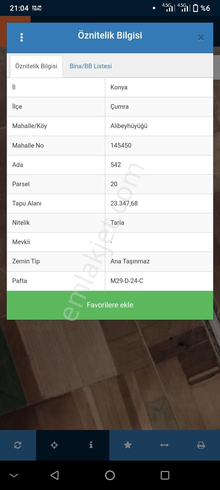 Çumra Alineyhuyü 3 Adet Tarla Güzel Yerde