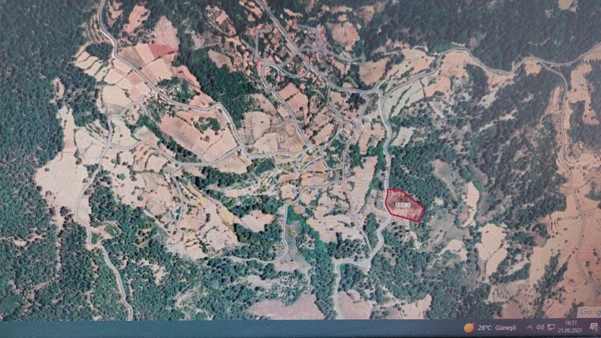 Muğla Merkez Bozyer Köyünde 10906.m2 Ana Yola Cepeli Tarla - Görsel 2