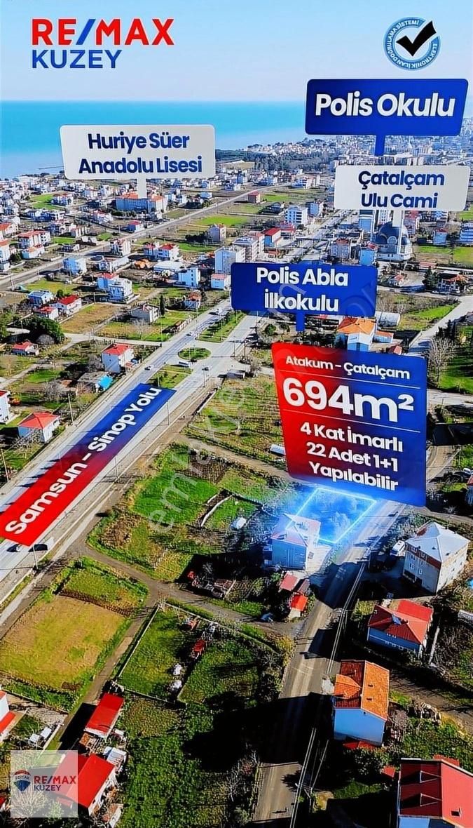 Atakum Çatalçam 6 Kat İnşaat İzni Full Denız 24 Adet 1+1 Lik