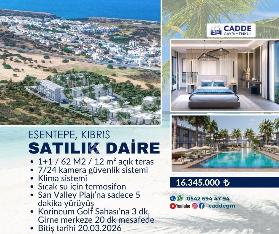 🔷satılık 1+1 Loft Penthouse Daire 🔹golden Cırcle Vıllage🏝️esentepe, Kıbrıs