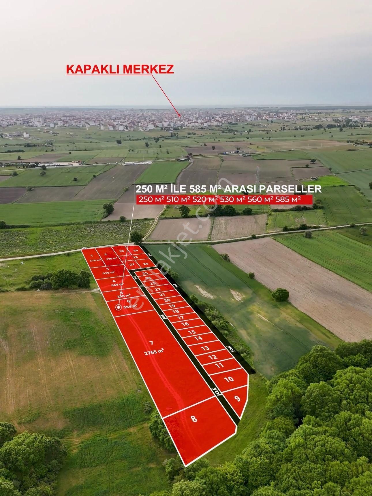 Çerkezköy Bağlık Mahallesi 250 M2 Satılık Hisseli Parseller