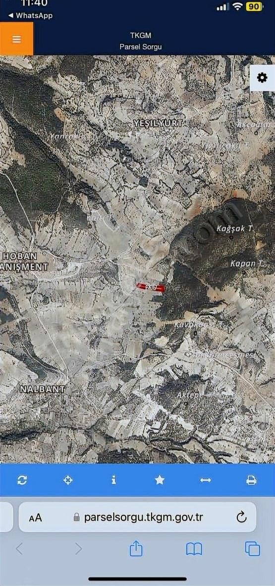 Bursa Harmancık Hopandanişment'te Satılık Tarla