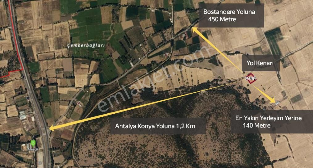 Bostandere Mahallesi’nde Yatırımlık 1980 M² Araç Takaslı – Ulaşıma Yakın Fırsat Parsel!