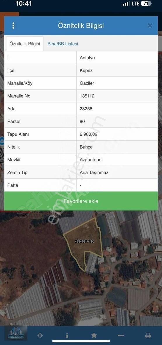 Gaziler Mah İmar Sınırında 6.900 M2 30 Luk Ve 60 Lık Yola Yakın