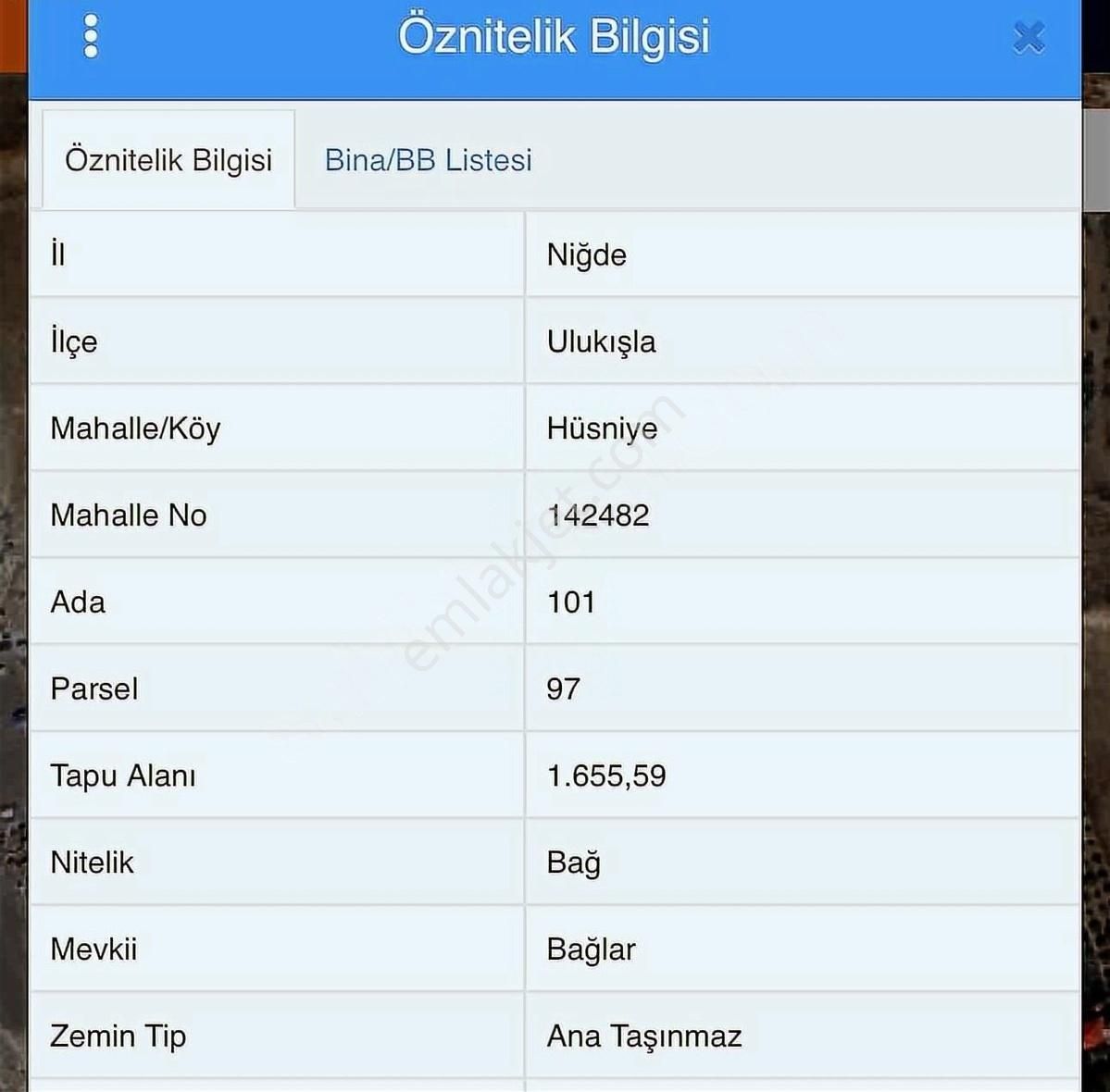 Ulukışla Hüsniye Köyü Satılık Tek Tapu Yaylalık Arsa