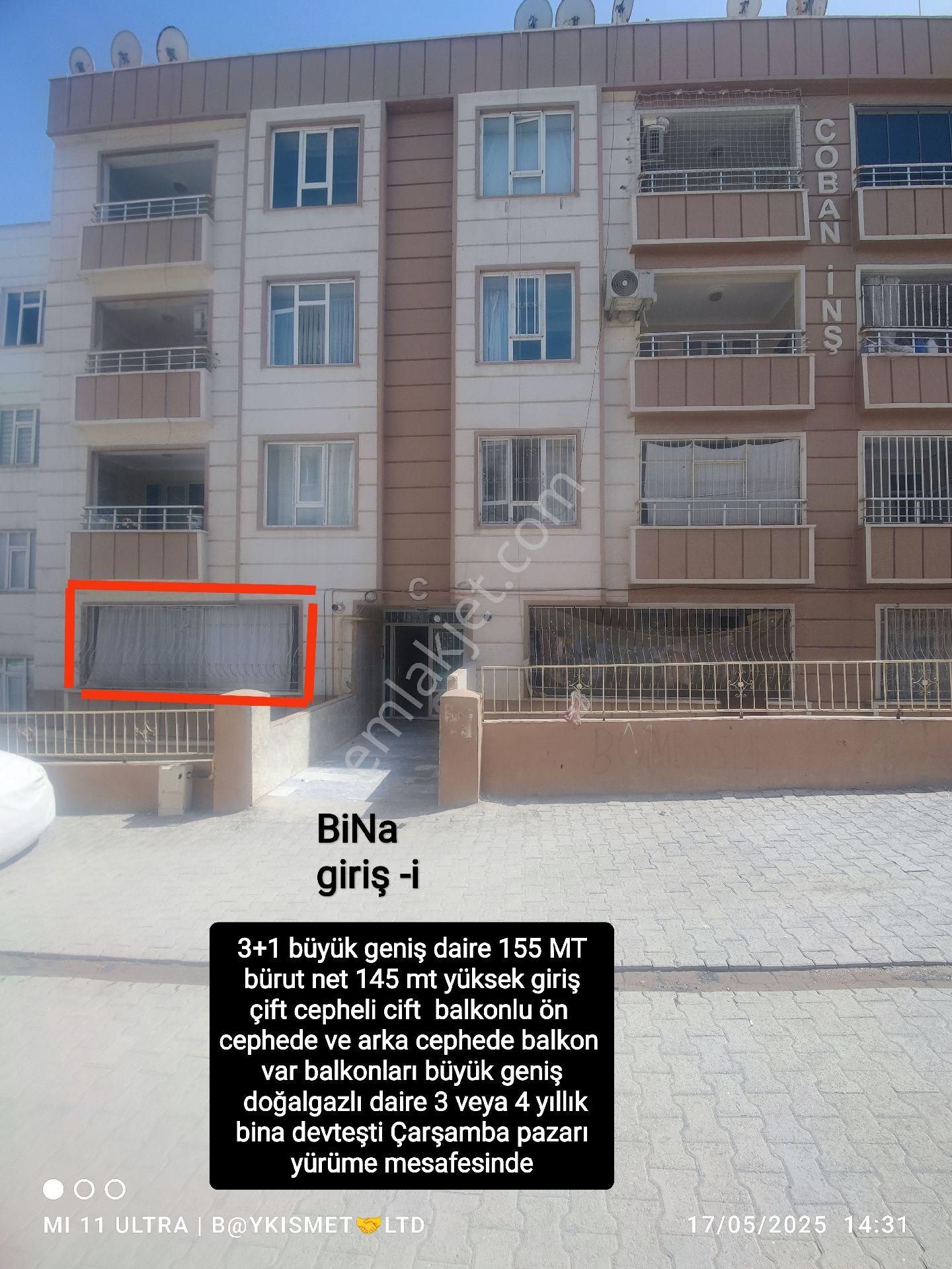 3+1 Dört Odalı Doğalgazlı Çift Balkonlu Daire Net 145 Mt Devteşti