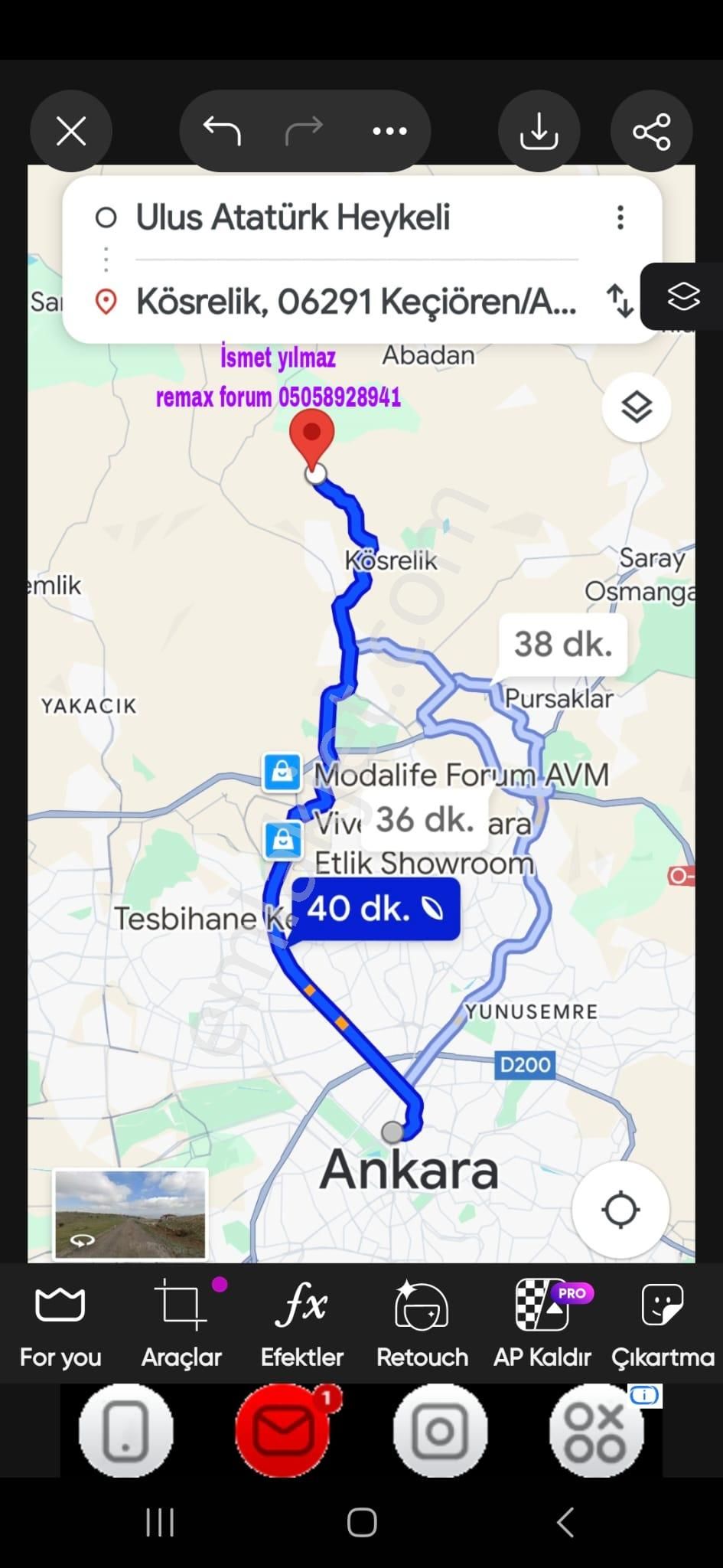 Keçiören Baglum Da Satılık Tarla Hissesi