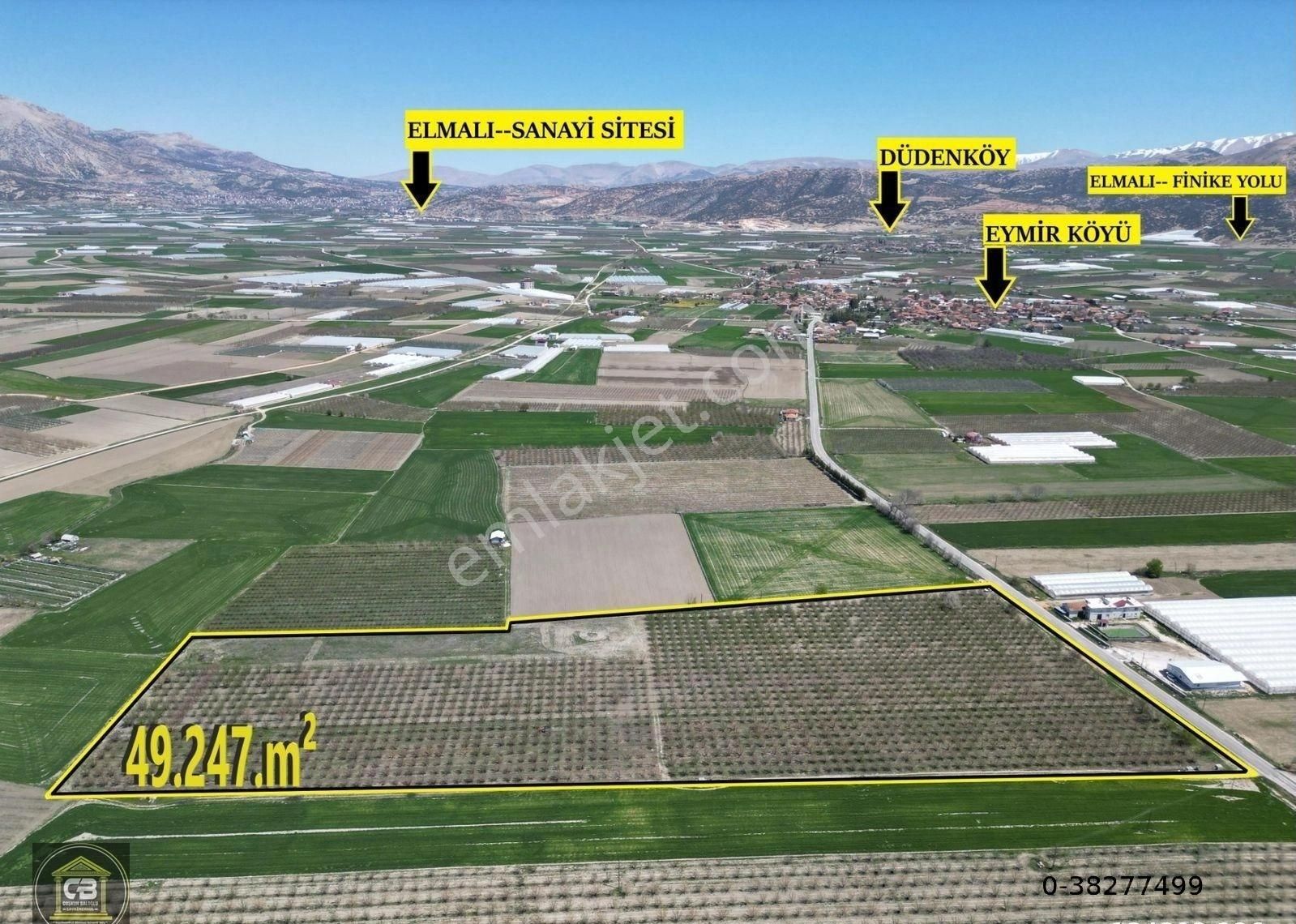 Elmalı Eymir Mah. Kaş Anayoluna Sıfır 49.247 M² Fırsat Bakımlı Eksiksiz Elma Bahçesi Satılıktır