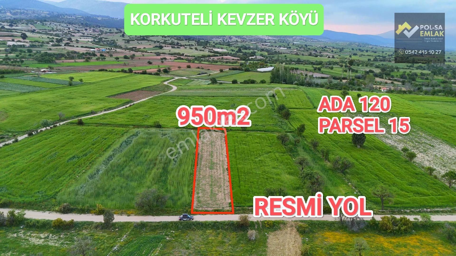 ✅korkuteli✅kevzer De ✅satılık 949m2 Tarla✅resmi Yol Var
