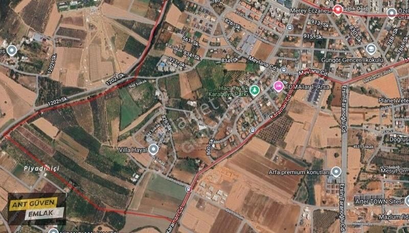 Tomalar Mh 700 M2 Çift Cephesi Yol Uygun Fiyatlı Villa Parseli