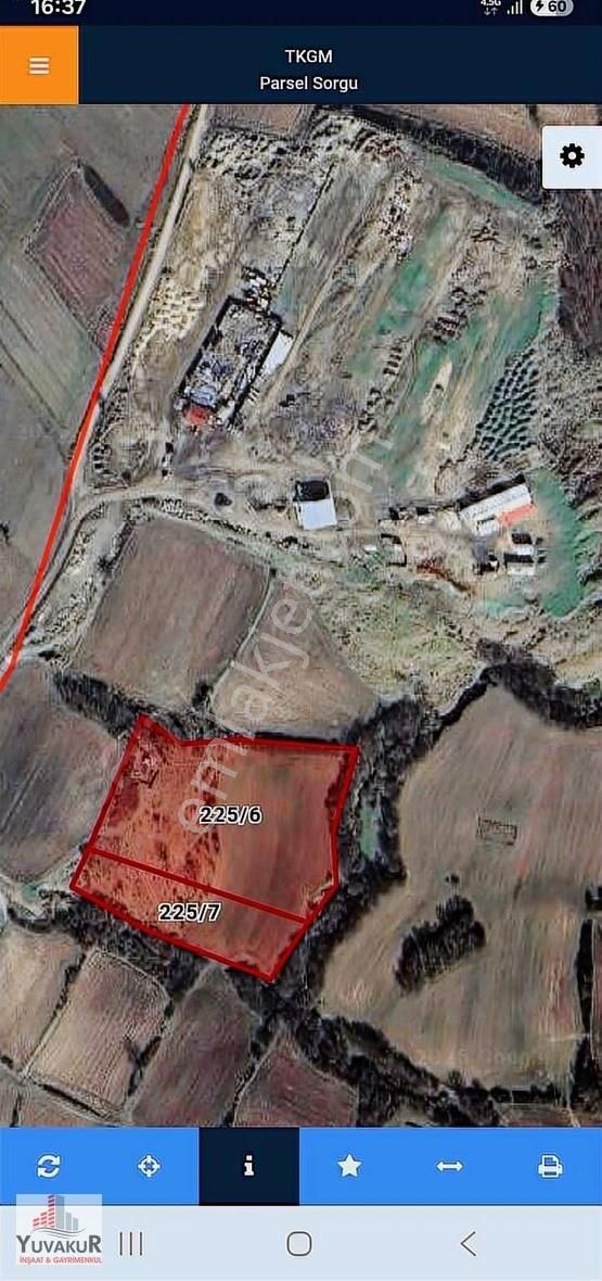 Çerkezköy G.m.k.p Mah.imar Dibi 300m²kadastro Yoluna Cephe Hisse