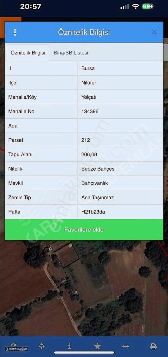 Yolçatıda Tek Tapu Satılık Tarla