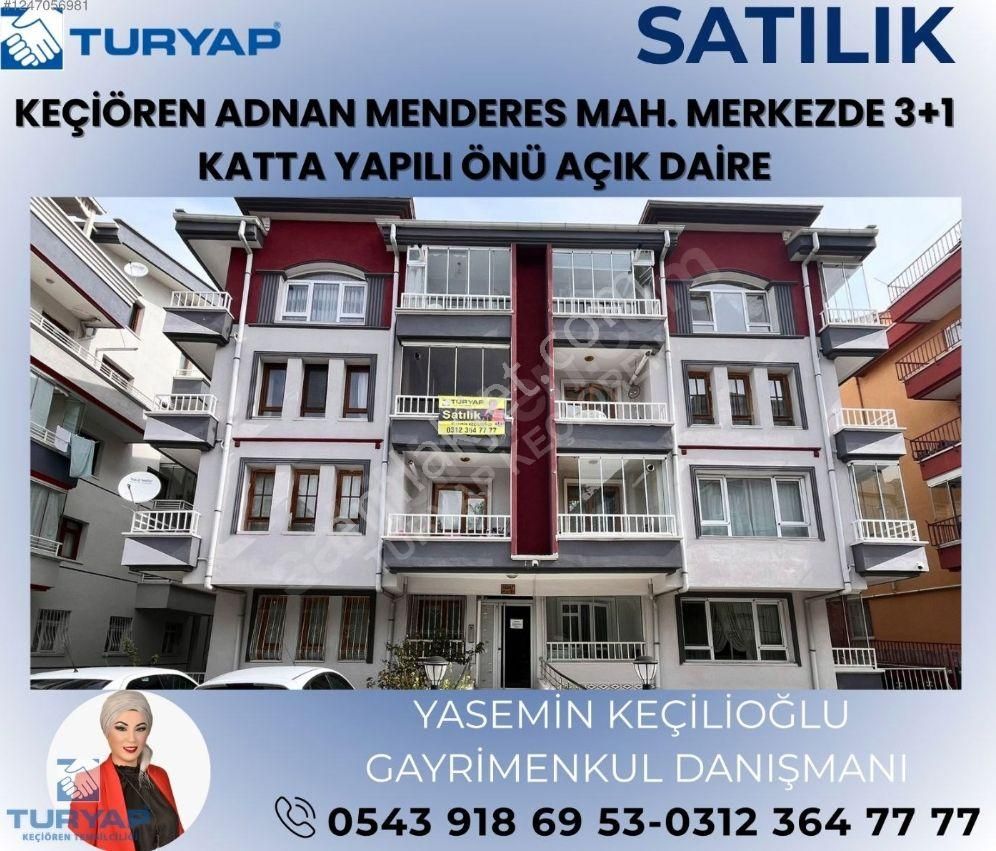 Keçiören Adnan Menderes Mh. 3+1 Yapılı Önü Açık Daire Satılık
