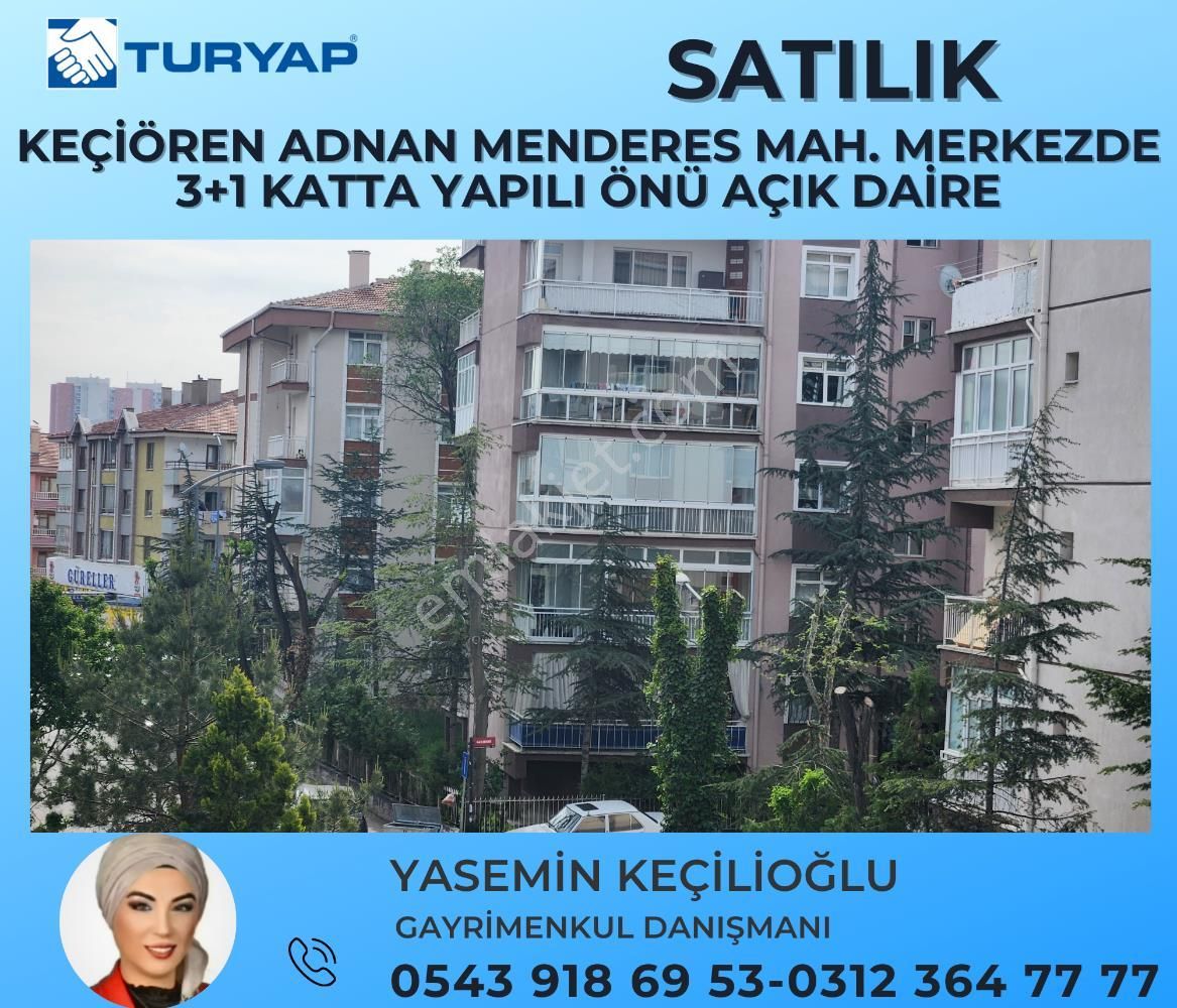Keçiören Adnan Menderes Mh. 3+1 Yapılı Önü Açık Daire Satılık