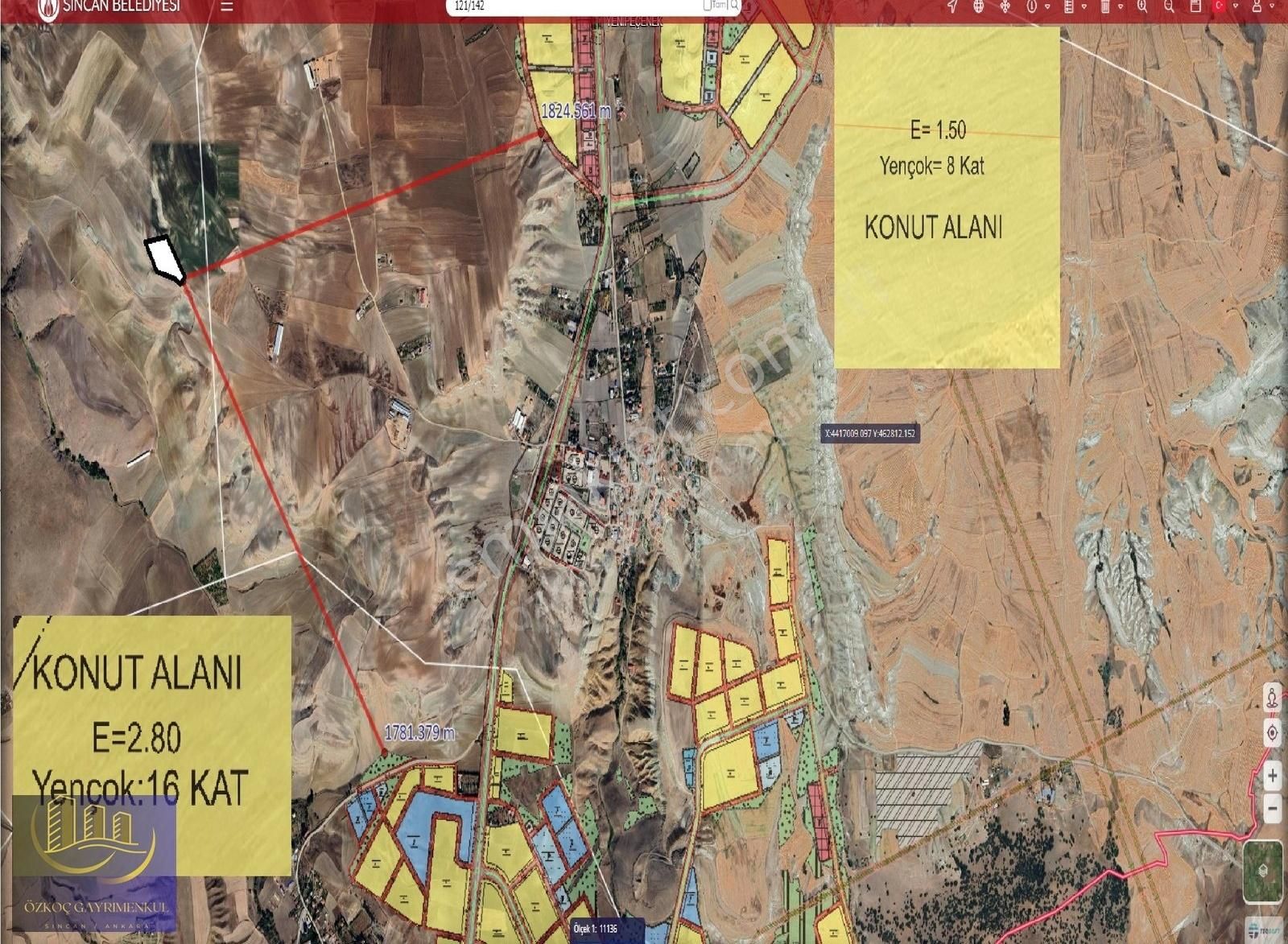 Polatlar'da Peçenek Sınırı İmara 1800 Metre Mesafeli 751m² Arazi