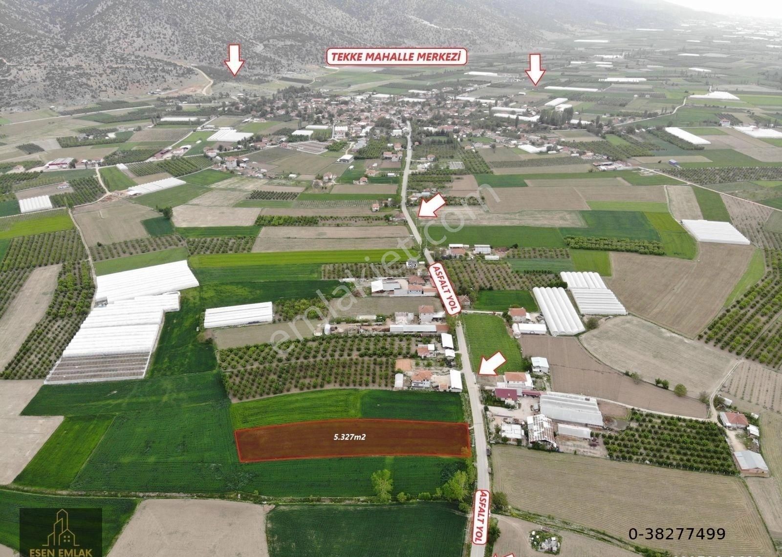 Antalya Elmalı Tekke Mahalle Merkezine Yakın Asfalt Yola Cephe 5.327m2 Satılık Tarla