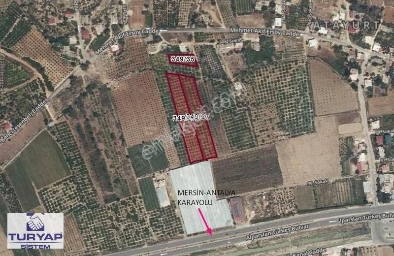 Silifke Atayurt(esenbel)'de Anayola 1 Parsel 9139 M2 Arsa