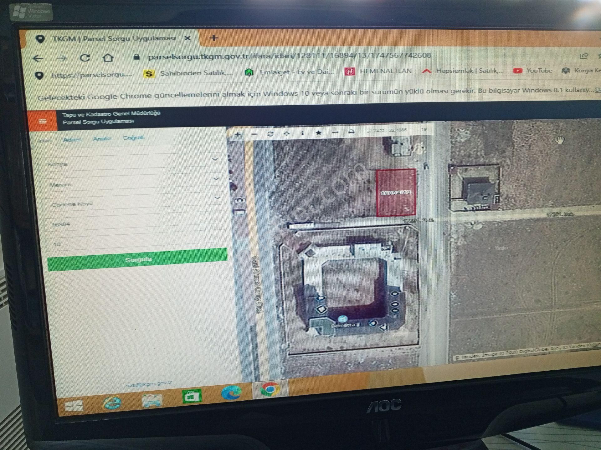 Konya Meram Godene Mah. 531 M2 Satılık Vılla Arsası