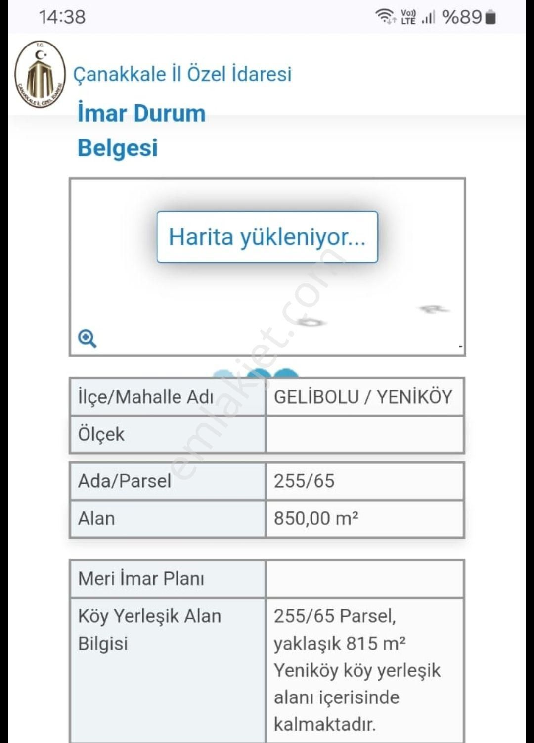 Sahibinden Satılık Emlakçı Komisyonu Yok Köy İmarı İçinde