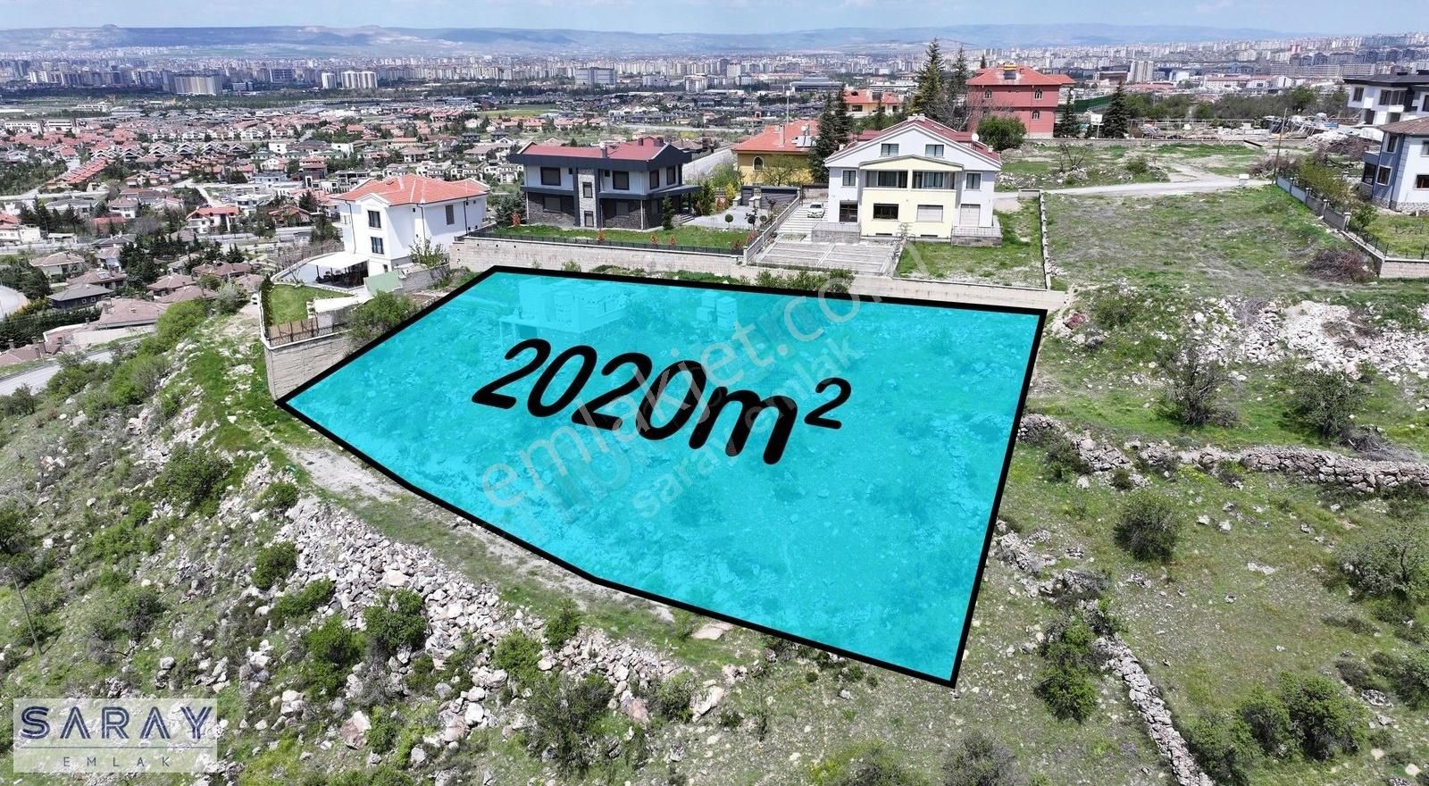 2020m2 İmar Çapı Hazır Full Şehir Manzaralı Villa Parseli