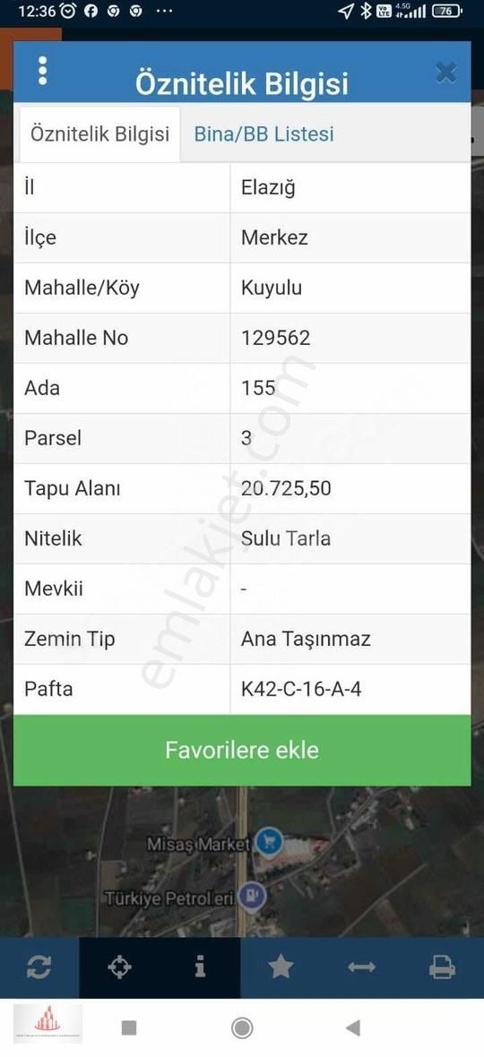 [frt]arçelik Karşısı Yola Bir Parsel Satılık Tarla