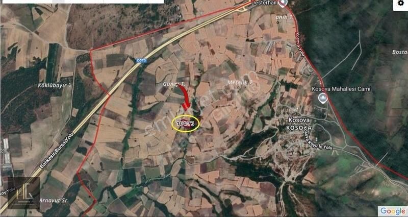 Mustafakemalpaşa Kosova'da 4720m² Tek Tapu Satılık Arazi!!