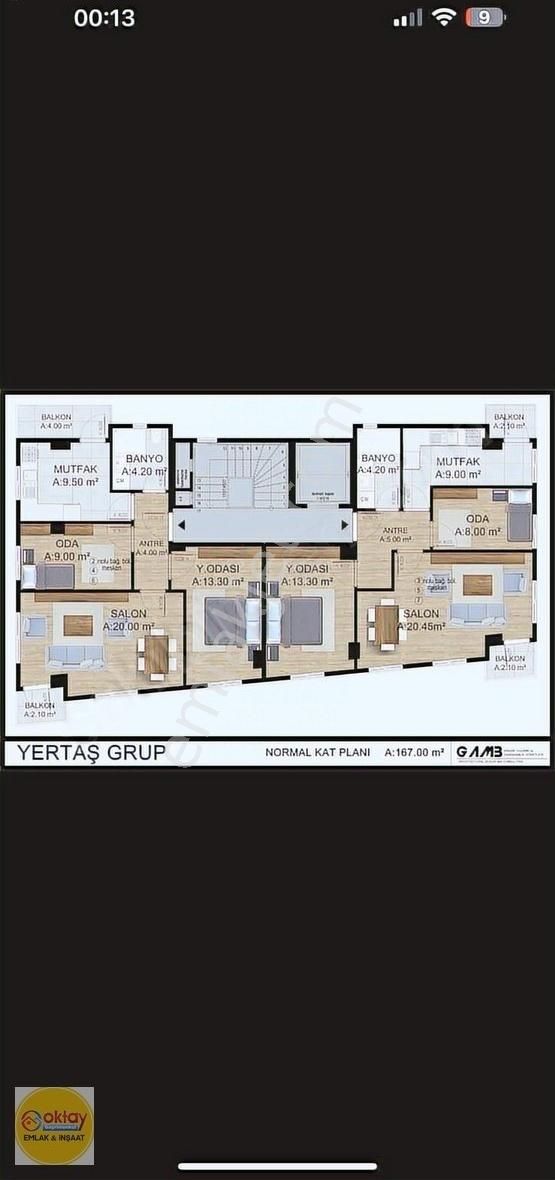 Gebze Osman Yılmaz Mh. 2 + 1 Ara Kat Daire, 75 M2 Satılık