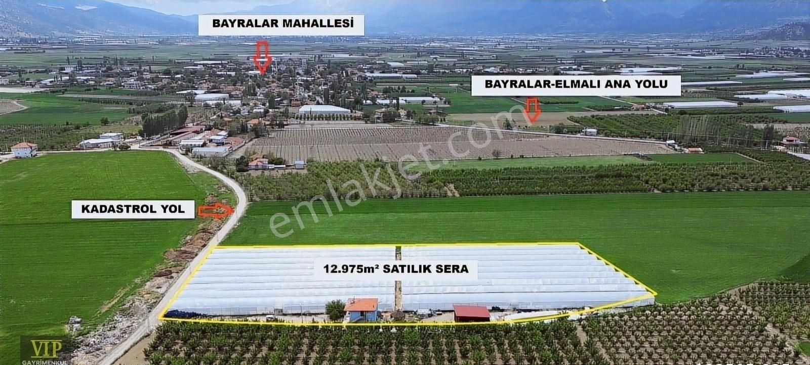 Vip Gayrimenkul'den Bayralar Mahallesinde 12.975m² Sera