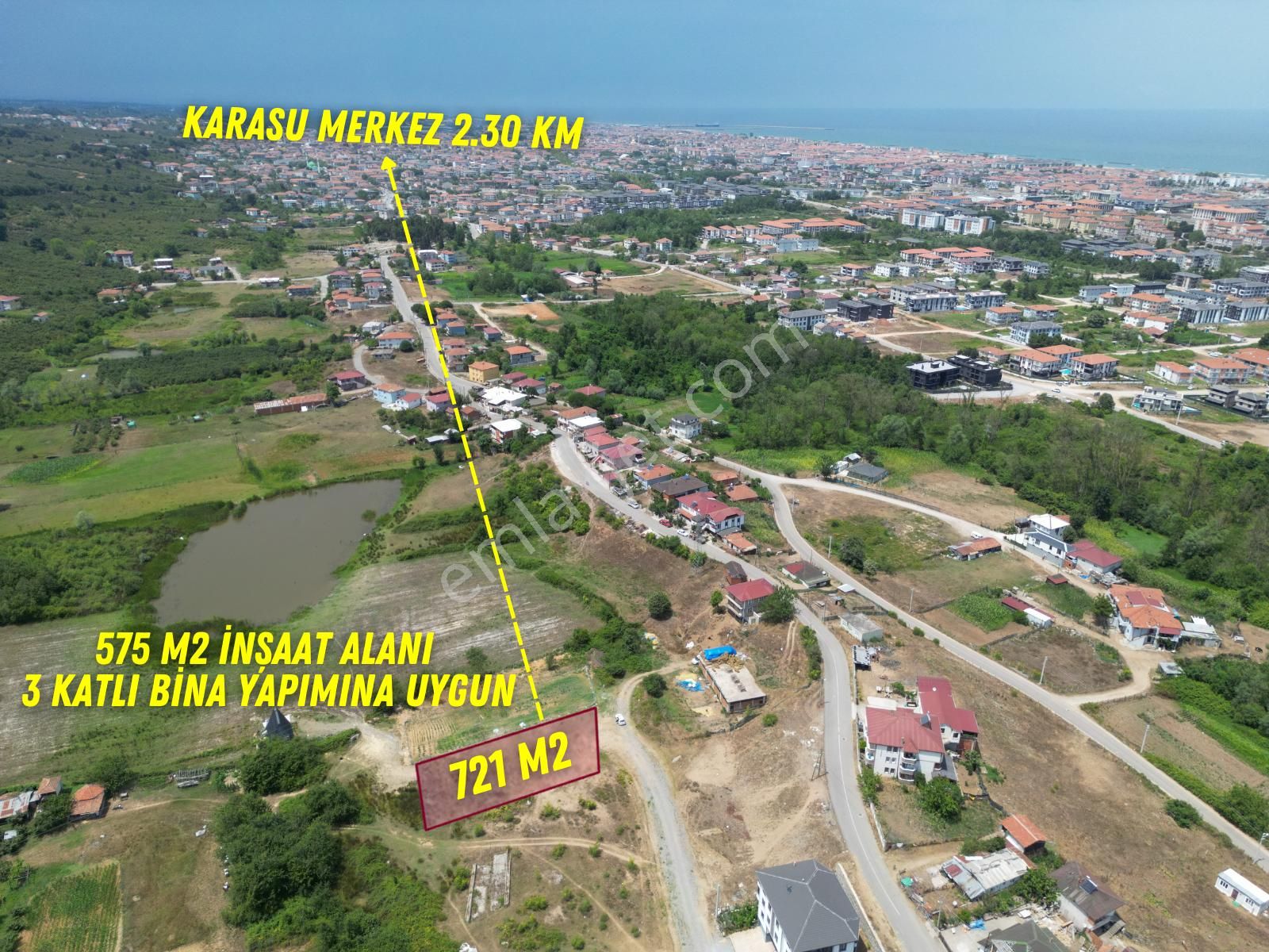 Karasu Yukarıaziziye'de 721m2 Denize Yakın Satılık Arsa
