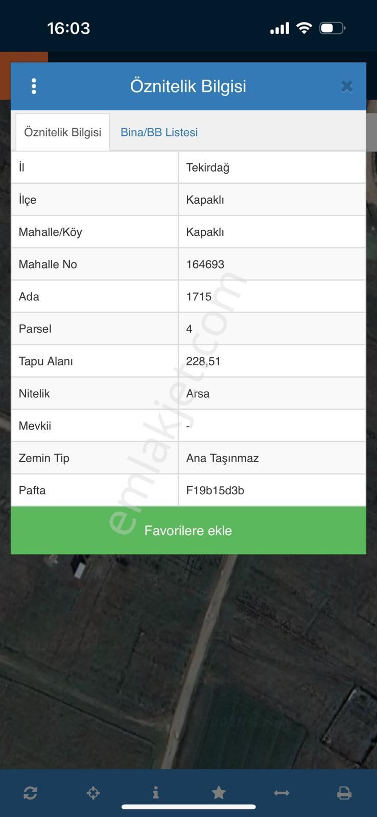 Kapaklı Yunnus Emre Satılık Arsa