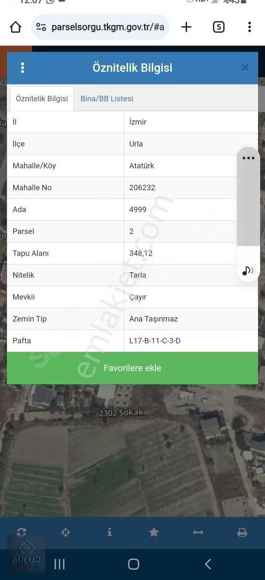 Bulur Dan Urla Atatürk Mah.de 348 M2 Kazısı Yapılmış Arsa - Görsel 2