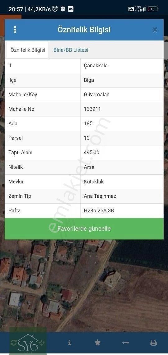 Biga Güvemalan Köyü 495 M² İmarlı Konut Arsası Satılık - Görsel 4